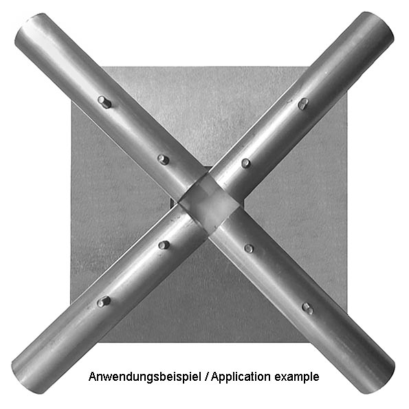 1 Aluminium Rohr für Mittelkreuz (HD YAGI)