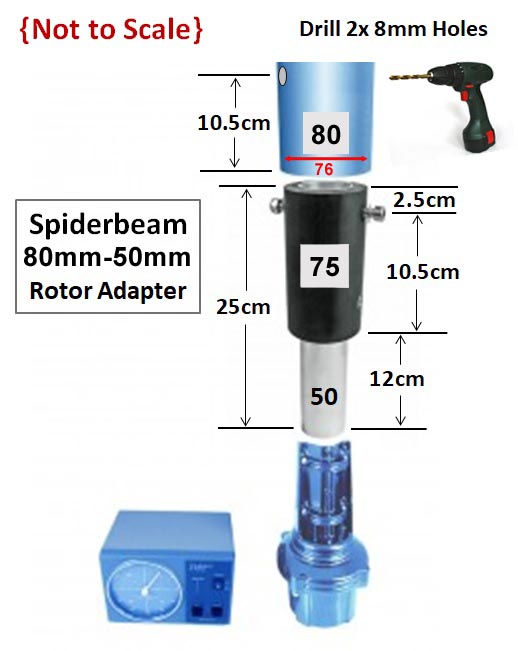 Rotor / Mast Adapter schema 80-50