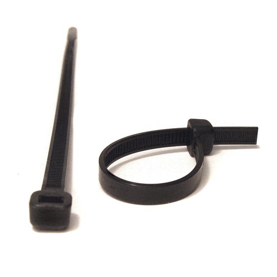 Cable tie, black, 200x4.8mm (bag of 100)