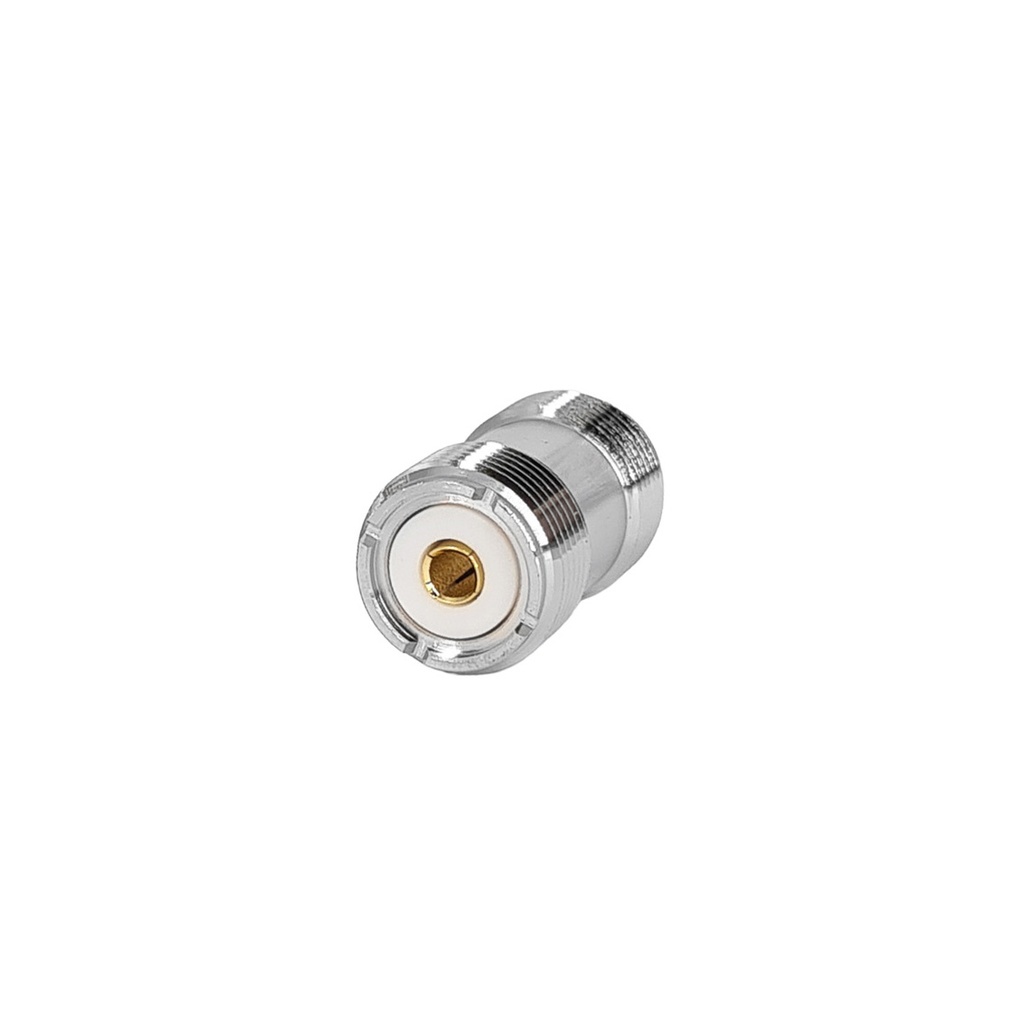 PL 258 NP UHF-adaptor Teflon-Gold (female-female for Coax connections)