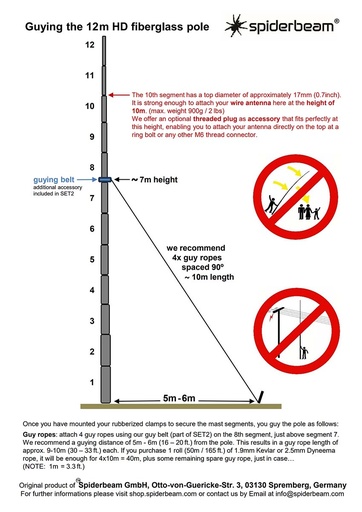 [12M-FLYER] Info-flyer for 12m HD fiberglass telescopic pole