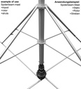 Alu-Stativ S mit 1.20m Beinlänge (74mm Mastaufnahme)