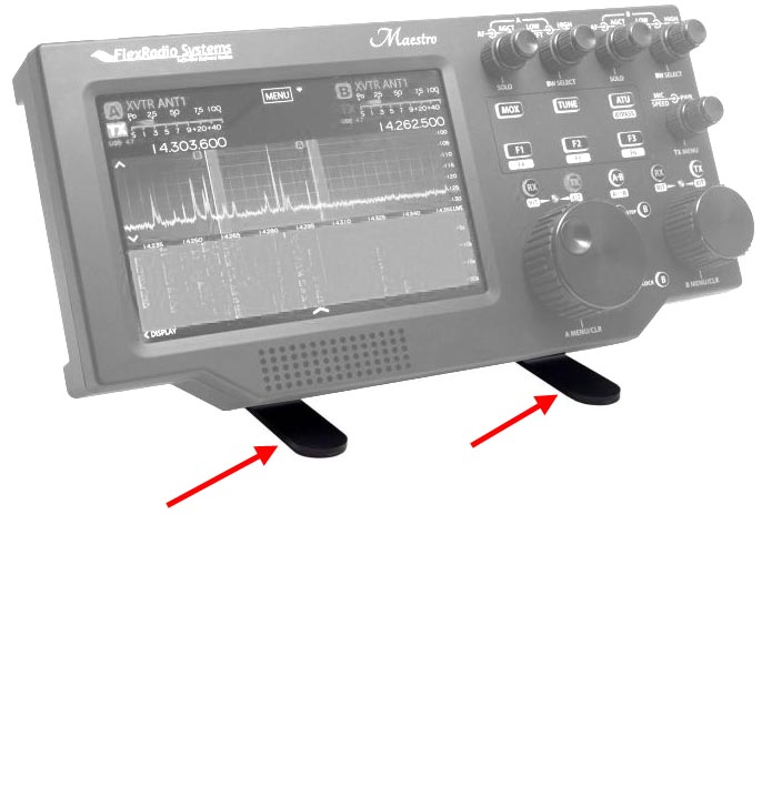 EInzelstück: Aufstellfüße für FLEXRADIO Maestro Konsole