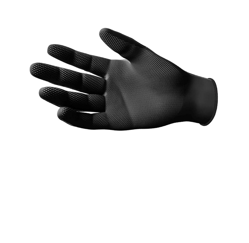 Nitril rubber gloves (Size L / black)