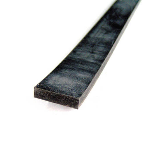 Flat rubber padding, 15 x 3mm (EPDM)