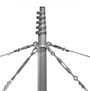 Basic guy ropes set / auxiliary ropes for 70mm aluminium masts