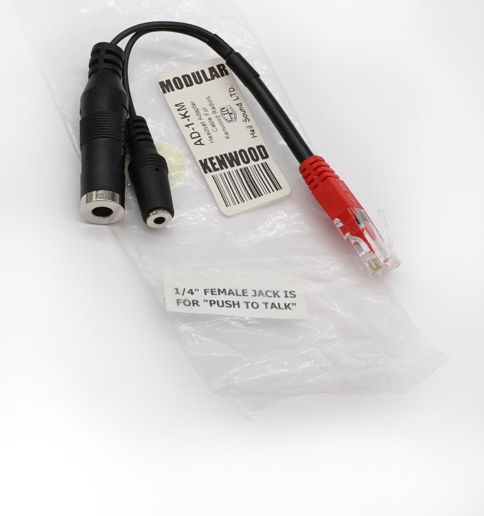 single remnant item HEIL Sound AD-1-KM Head-set adapter cable (Kenwood 8-pin Modular / RJ-45)