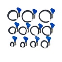 Pre-assembled knob handle clamp set for 12m HD fiberglass pole