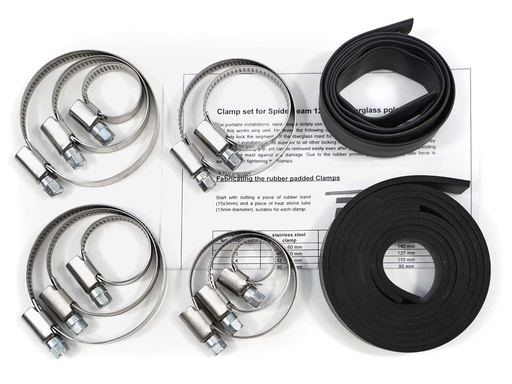 [PMF12-XHD] Material kit Clamp set for 12m XHD Fibreglass pole